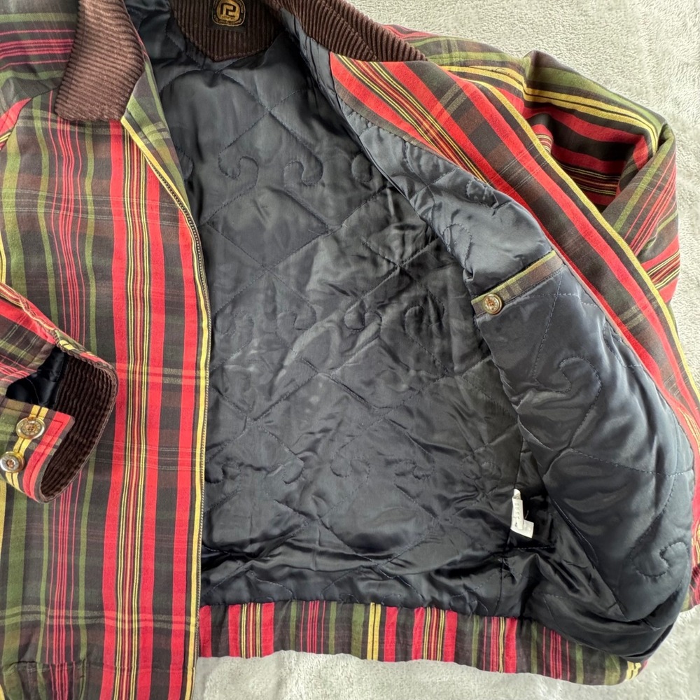 Vintage Plaid Harrington Golf Jacket Womens L‎ Grunge Preppy Tartan Retro - Picture 8 of 16